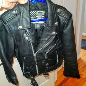 Kids Leather Motorcycle Jacket